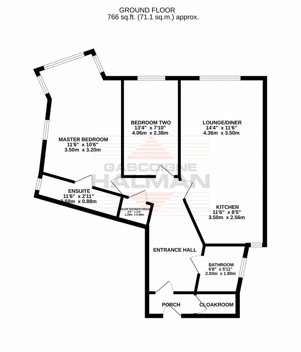 Floorplan for Roseville Mews, The Courtyard, M33