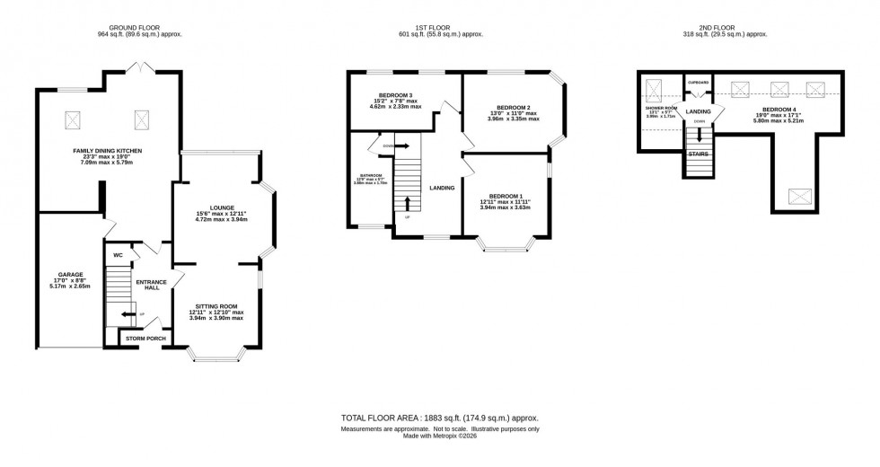 Floorplan for Denbury Avenue, Stockton Heath, WA4
