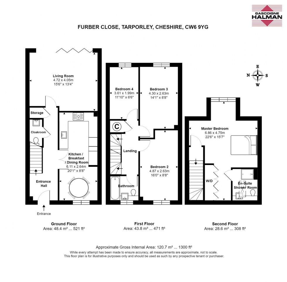 Floorplan for Furber Close, Tarporley, CW6