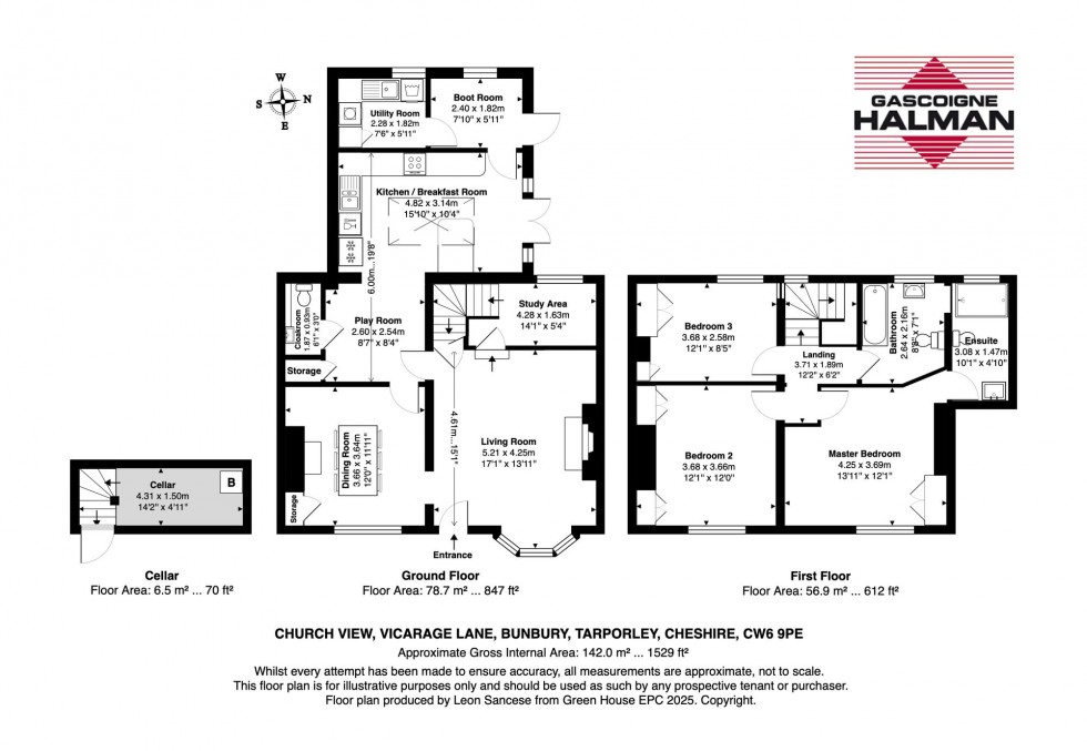 Floorplan for Vicarage Lane, Bunbury, CW6