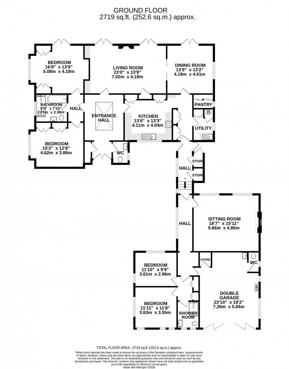 Floorplan for Adlington Road, Wilmslow, SK9