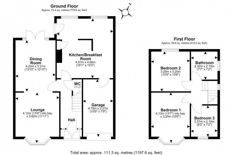 Floorplan for Hill View Avenue, Helsby, WA6