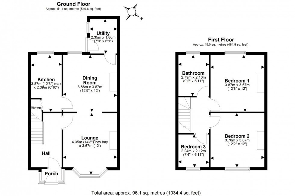 Floorplan for Grove Bank, Helsby, WA6