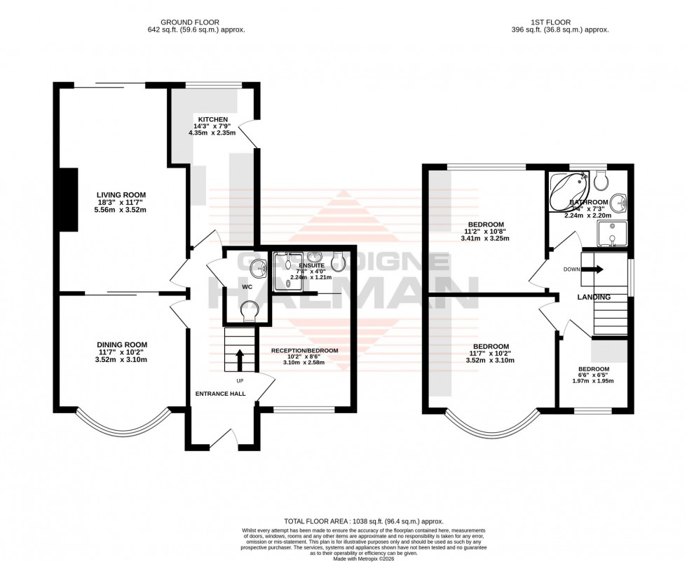 Floorplan for Okehampton Crescent, Sale, M33