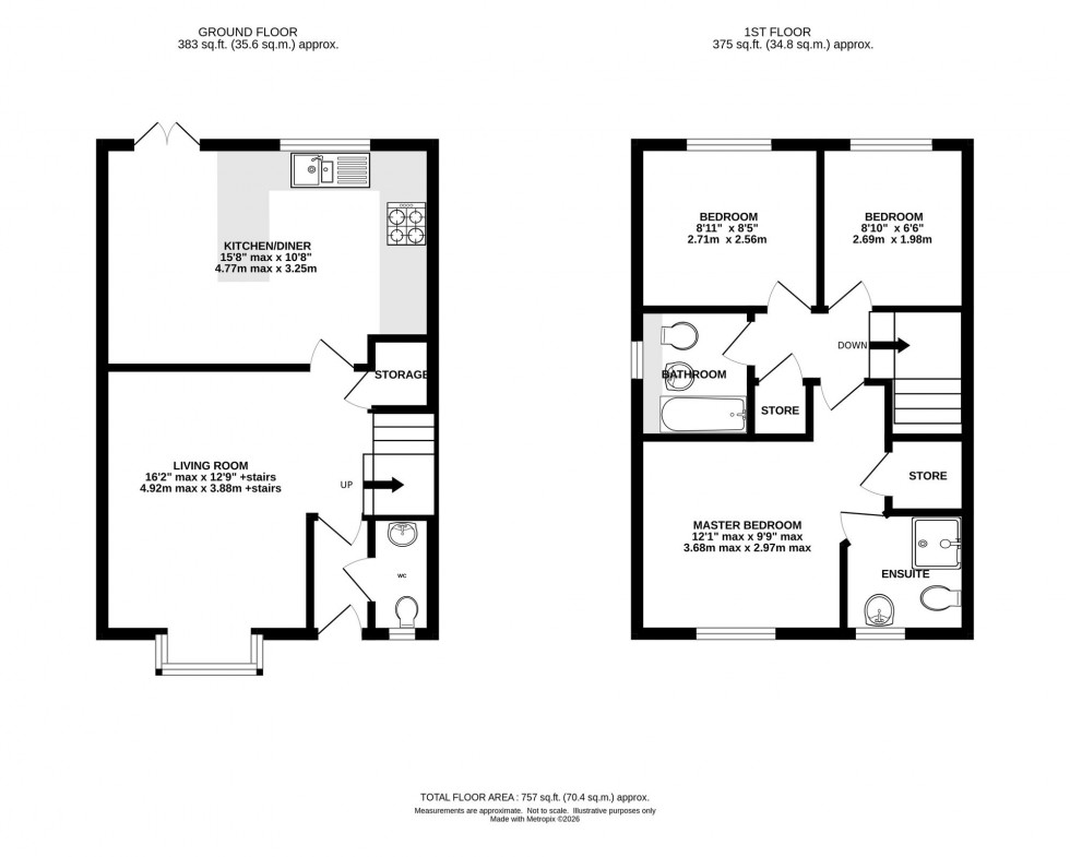 Floorplan for Severn Way, Holmes Chapel, CW4