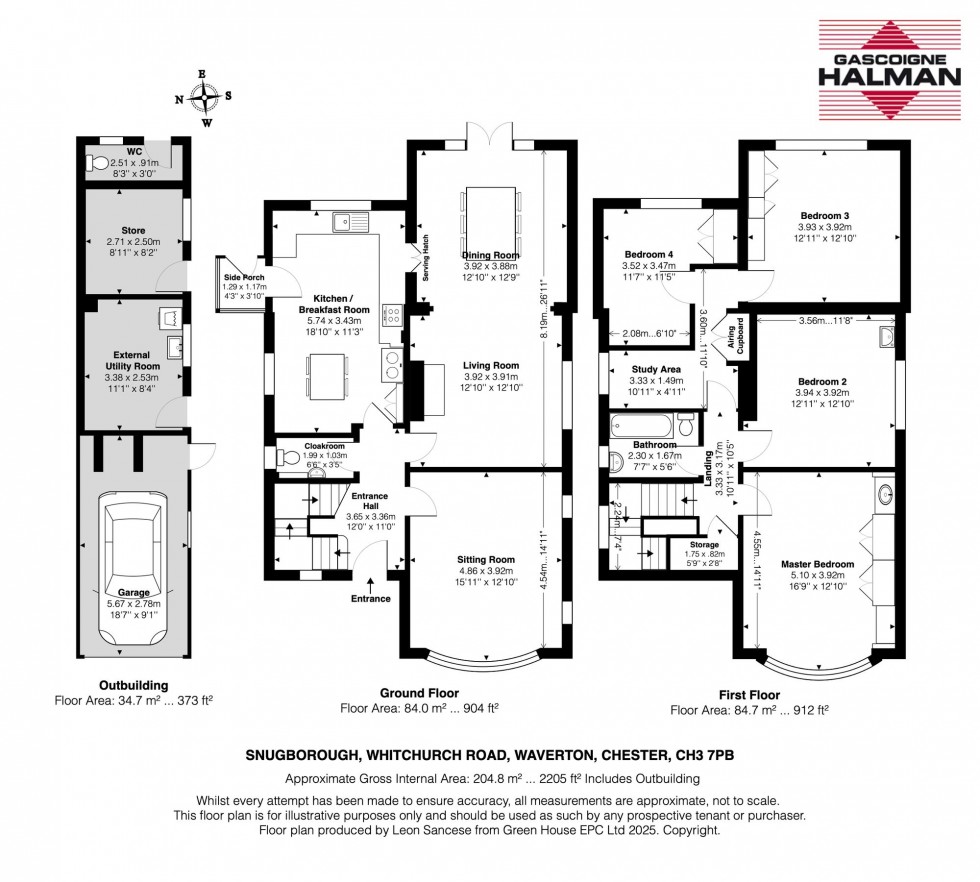 Floorplan for Whitchurch Road, Waverton, CH3