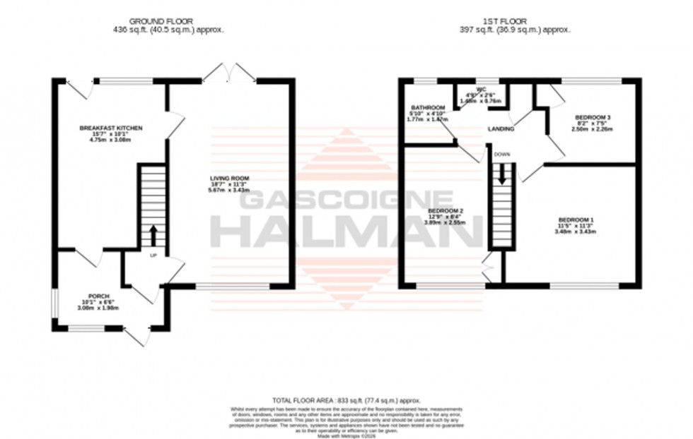 Floorplan for Bramble Walk, Sale, M33