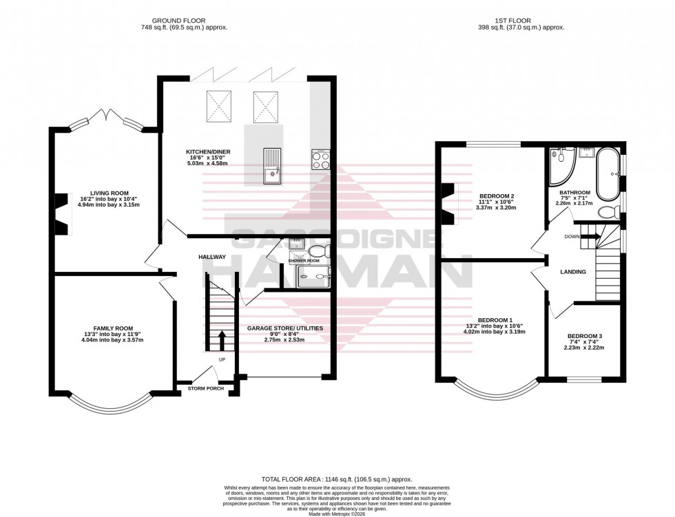 Floorplan for Cromwell Avenue, Gatley, SK8