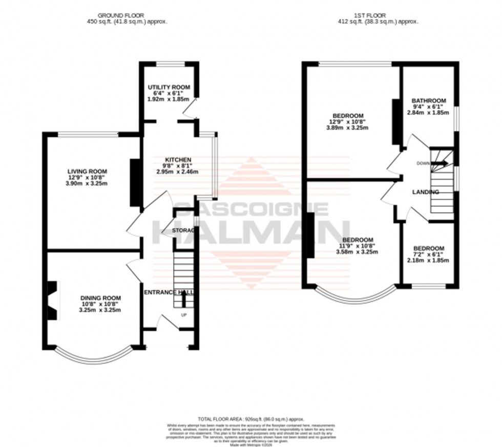 Floorplan for Walton Road, Sale, M33