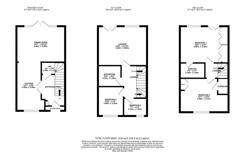 Floorplan for Birchvale Close, Poynton, SK12