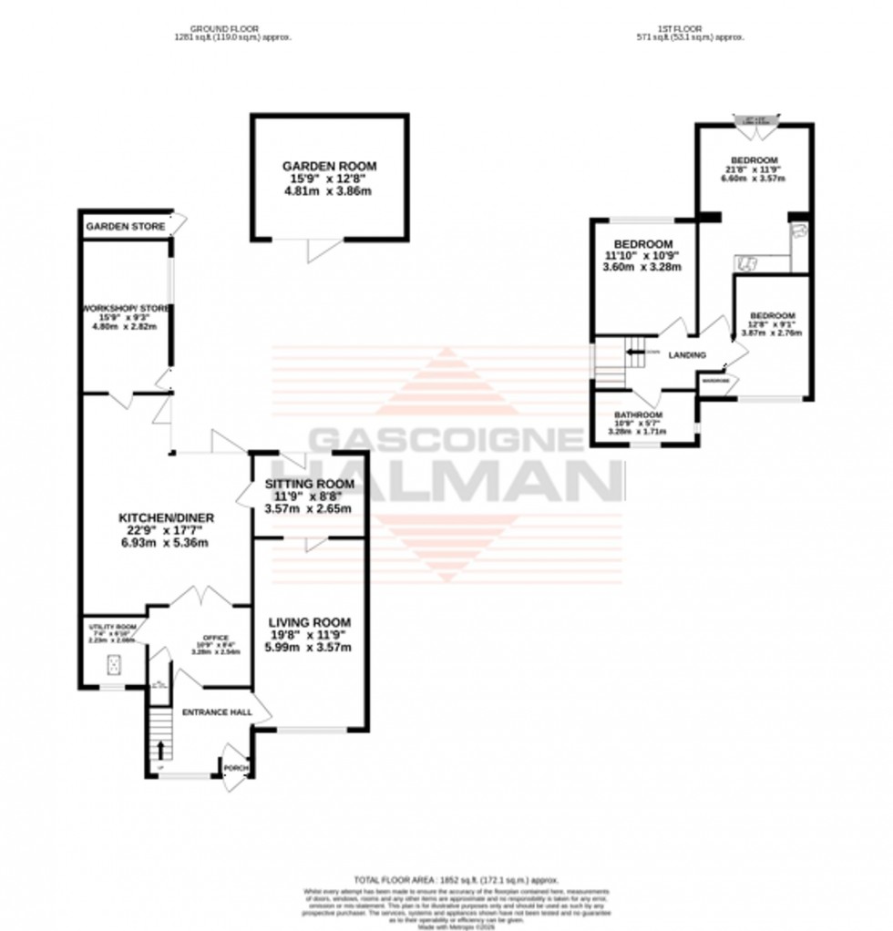 Floorplan for Stokesay Road, Sale, M33