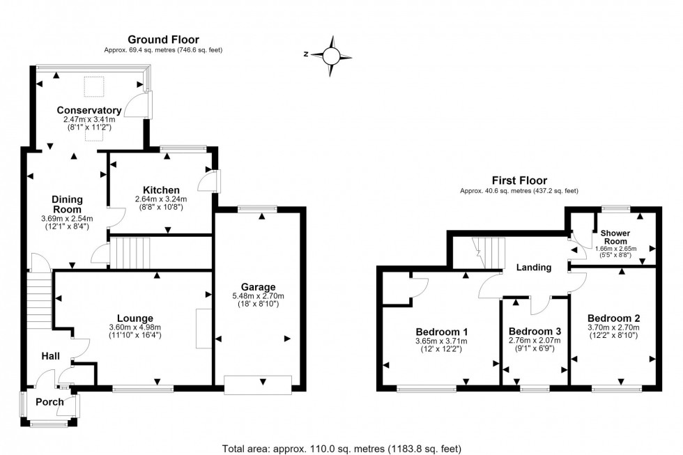 Floorplan for Penrith Close, Frodsham, WA6