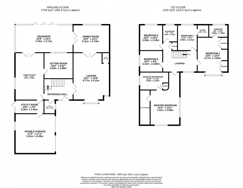 Floorplan for Woodside Lane, Poynton, SK12