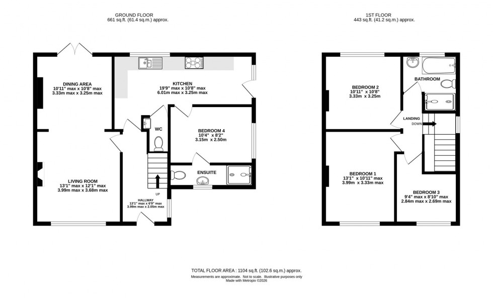 Floorplan for Warren Avenue, Knutsford, WA16