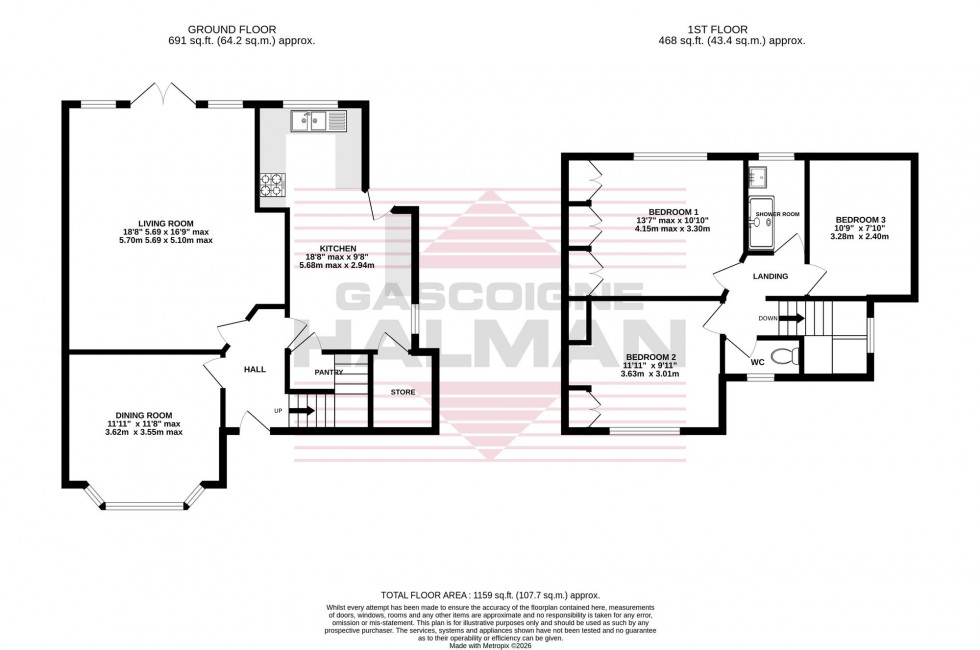 Floorplan for Grange Avenue, Cheadle Hulme, SK8