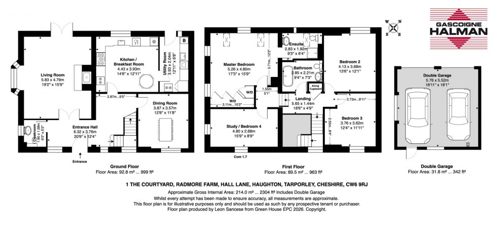 Floorplan for Hall Lane, Haughton, CW6