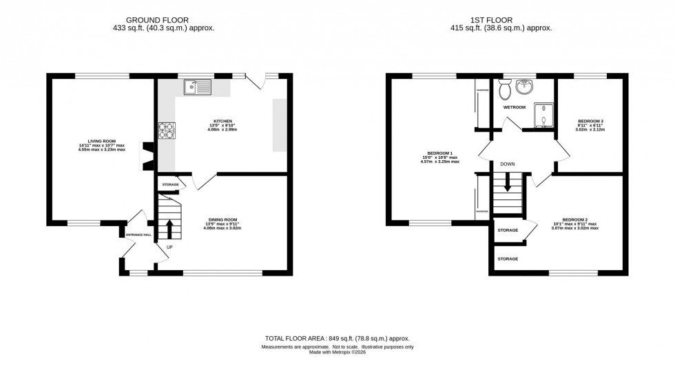 Floorplan for Northway, Holmes Chapel, CW4
