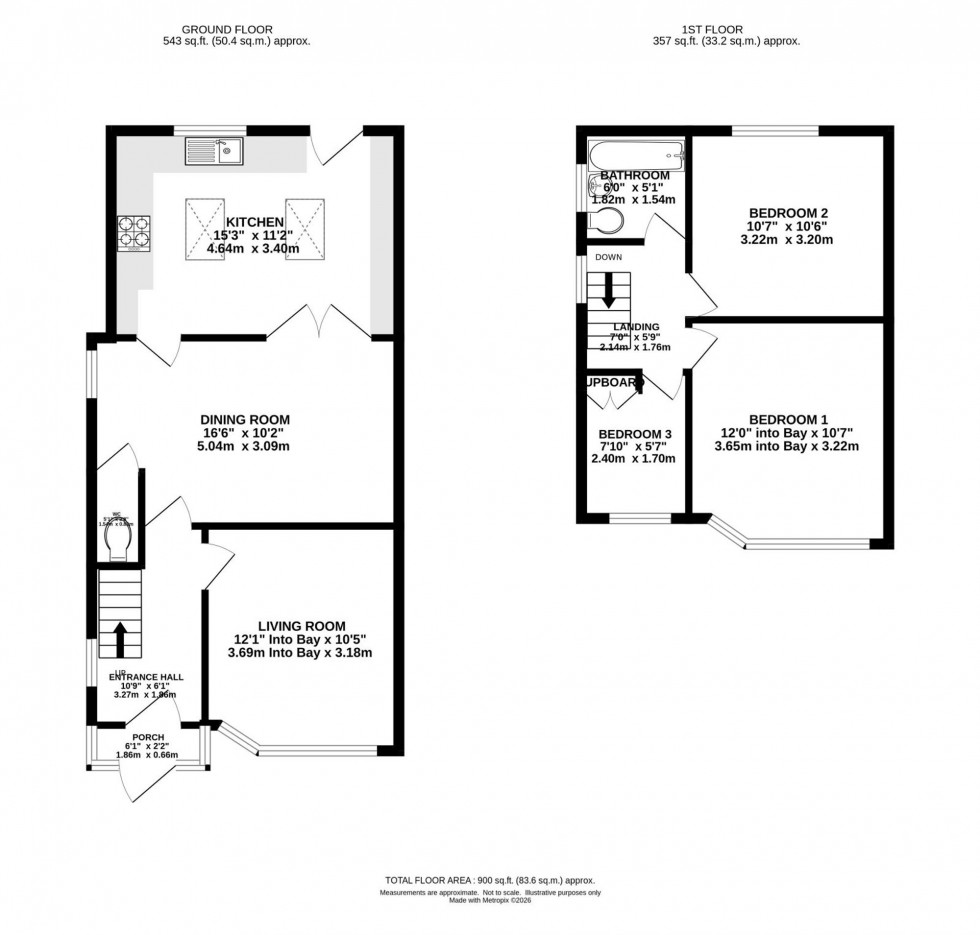 Floorplan for Riverton Road, East Didsbury, M20