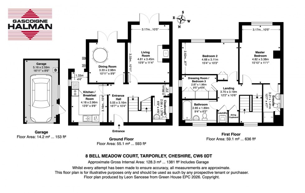 Floorplan for Bell Meadow Court, Tarporley, CW6