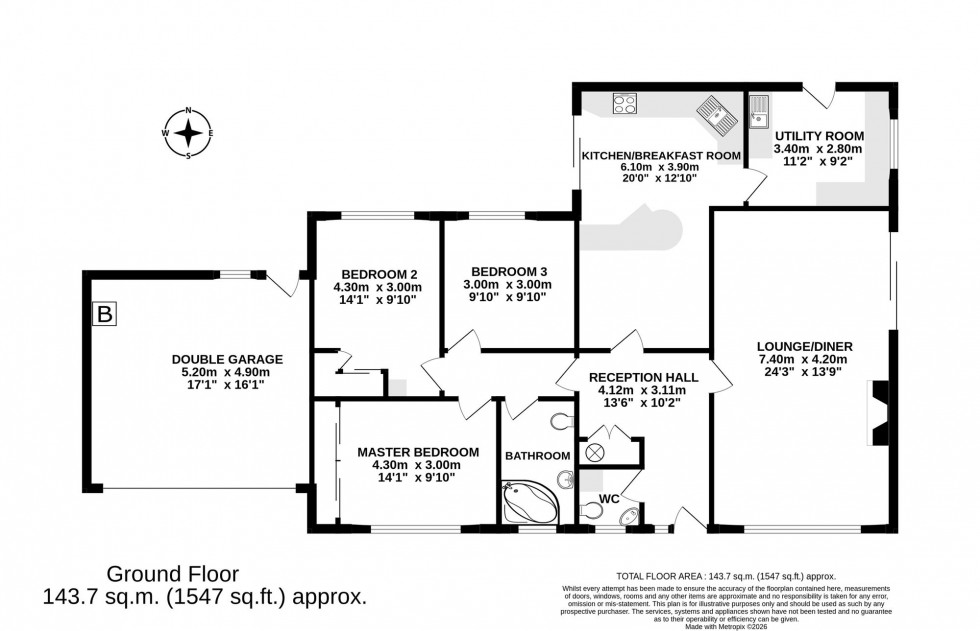 Floorplan for Wyche Road, Bunbury, CW6