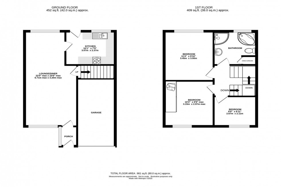 Floorplan for Dunoon Close, Holmes Chapel, CW4