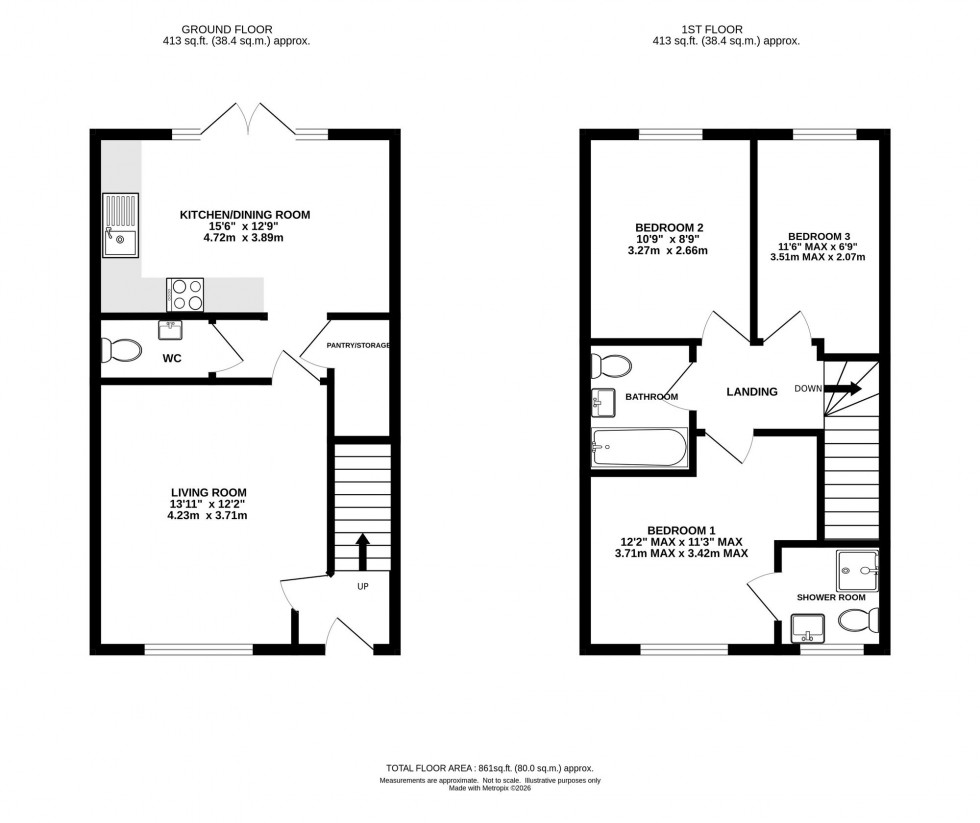 Floorplan for Buckley Place, Moston, CW11