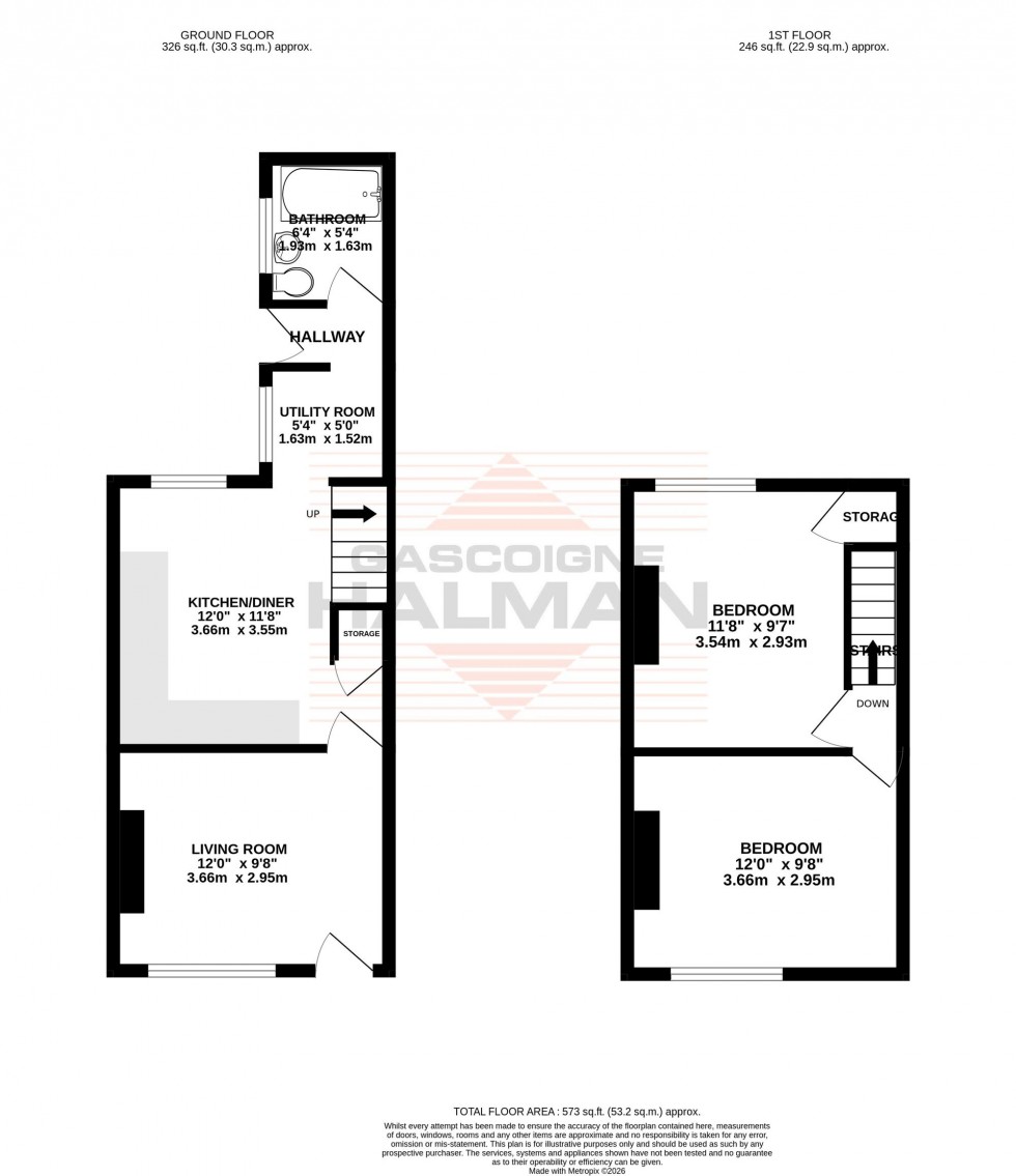 Floorplan for Eaton Road, Sale, M33