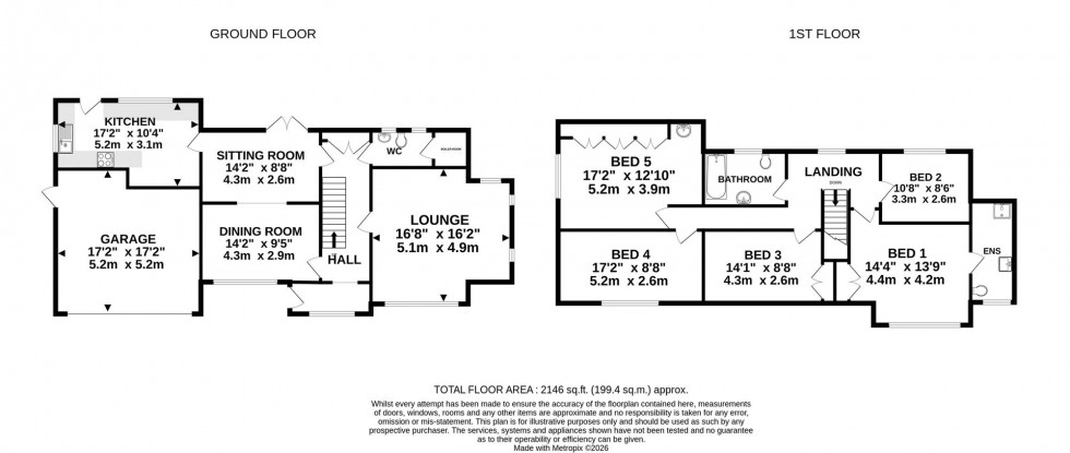 Floorplan for Carlton Road, Hale, WA15