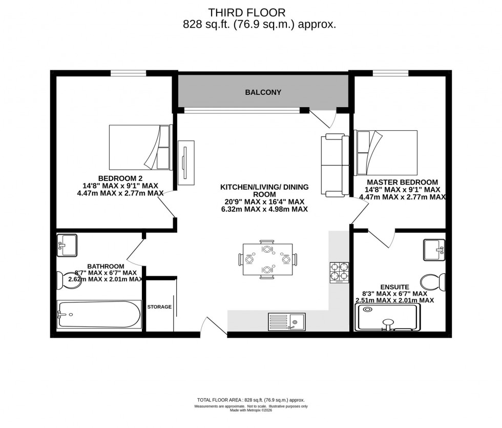 Floorplan for Wharf Road, Altrincham, WA14