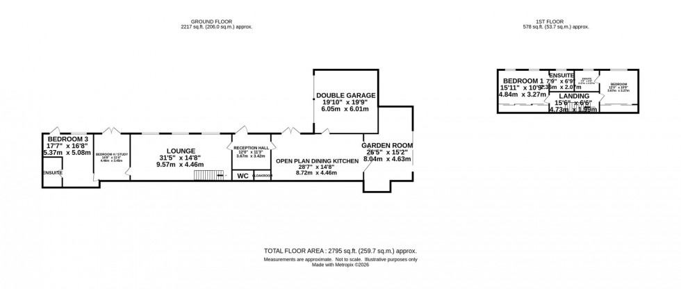 Floorplan for Congleton Road, Gawsworth, SK11