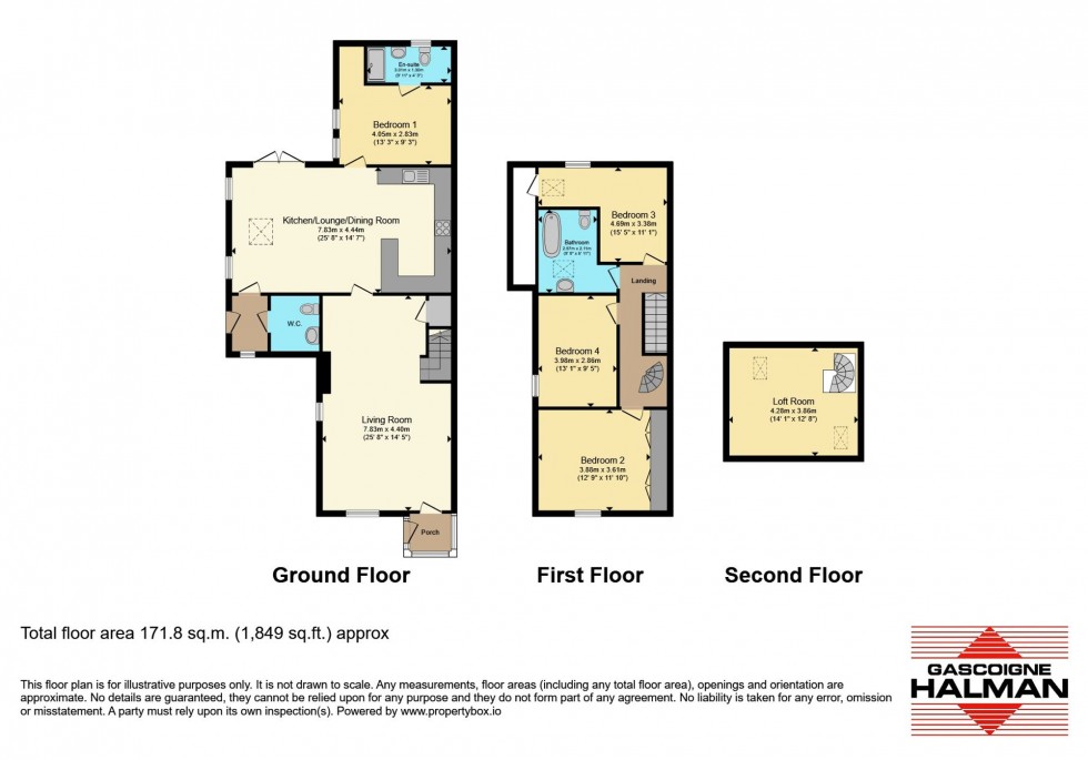 Floorplan for Tunnel End, Dutton, WA4