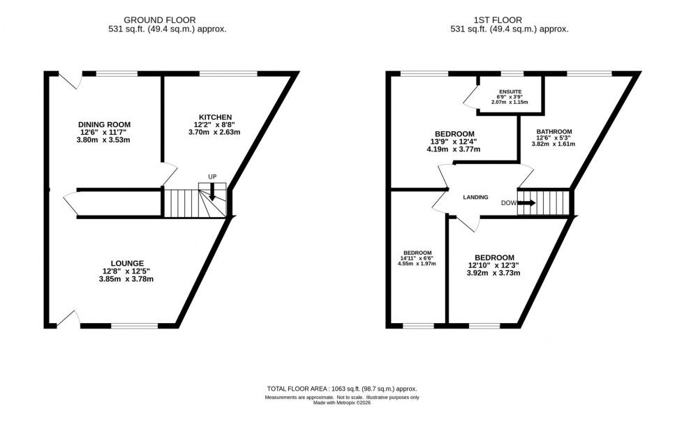 Floorplan for Rodney Street, Macclesfield, SK11