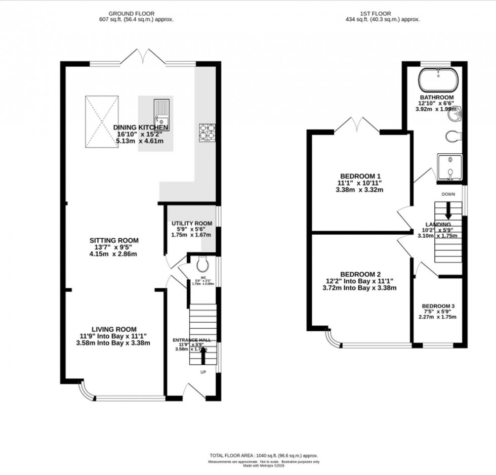 Floorplan for Riverton Road, East Didsbury, M20