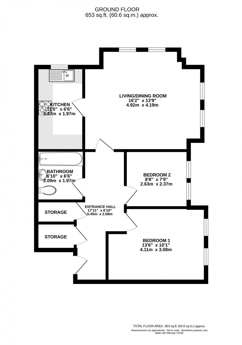 Floorplan for Pencarrow Close, Didsbury, M20