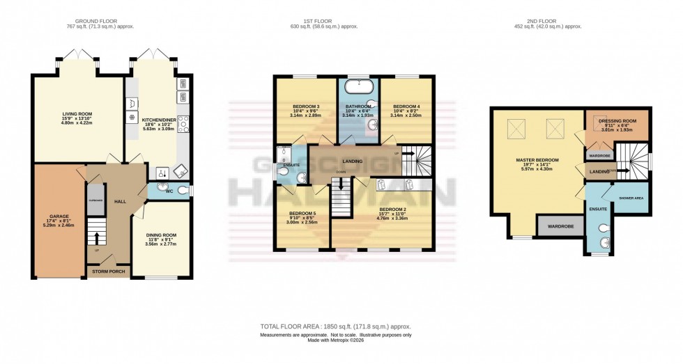 Floorplan for Scotty Brook Crescent, Glossop, SK13