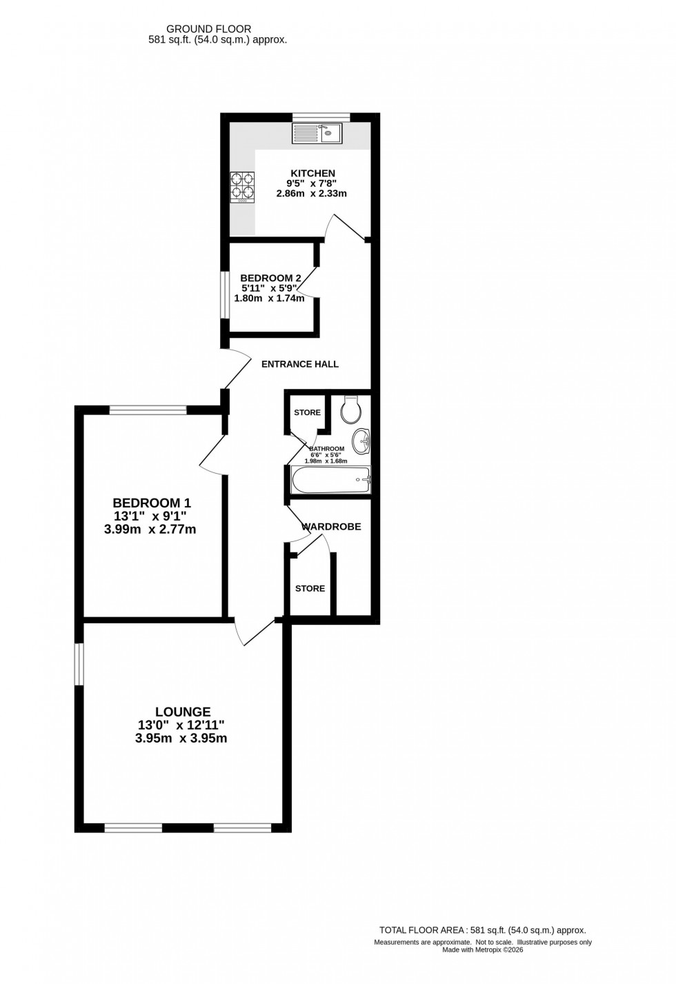 Floorplan for Cheviot Close, Stockport, SK4