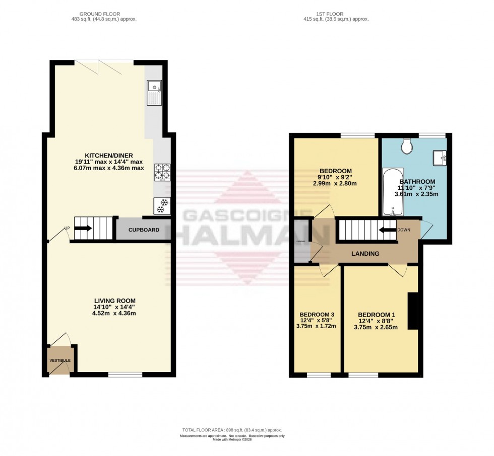 Floorplan for Turnlee Road, Glossop, SK13