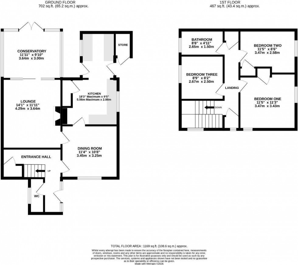 Floorplan for Bowmere Road, Tarporley, CW6