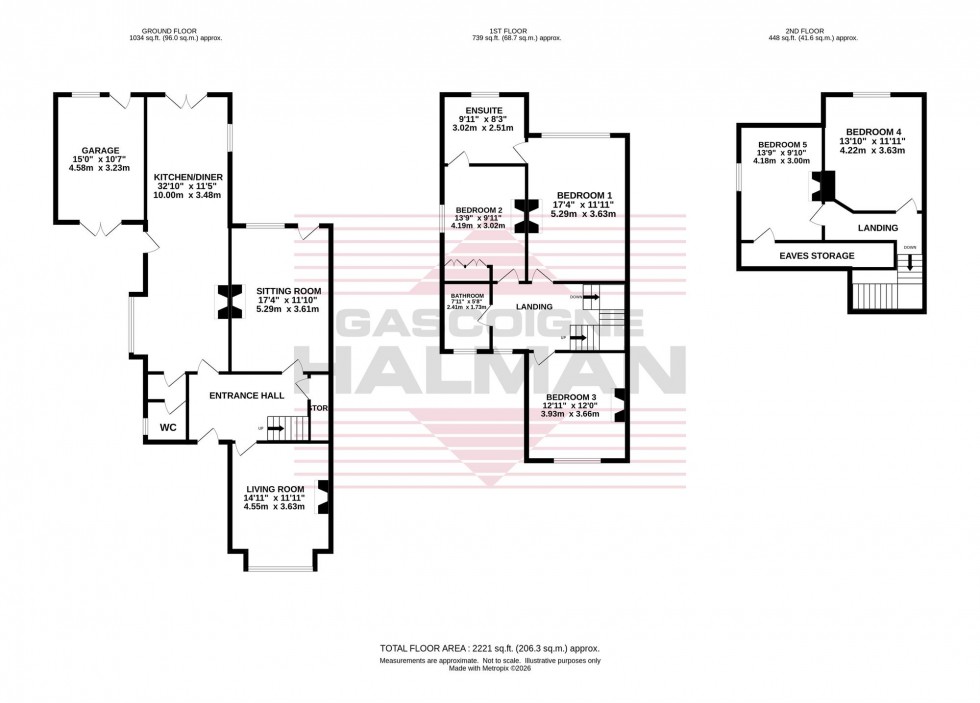 Floorplan for Bramhall Lane South, Bramhall, SK7