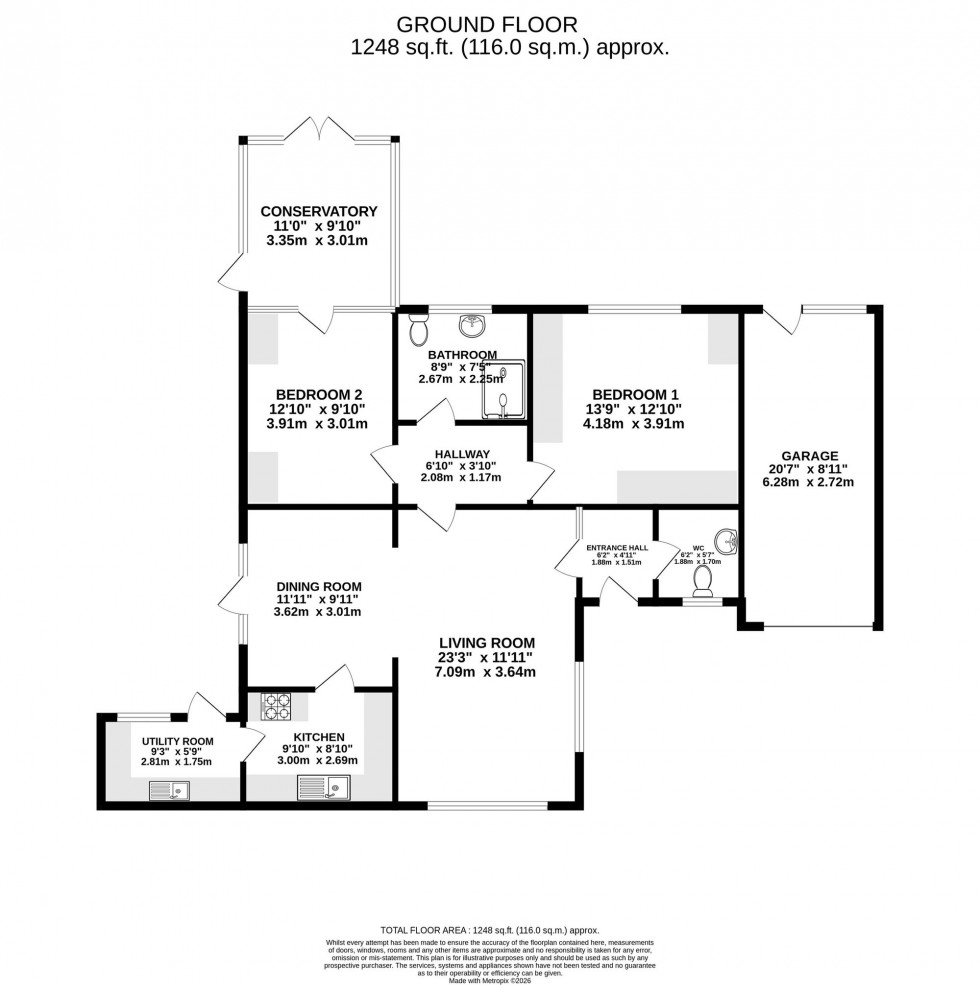 Floorplan for Woodlands Road, Handforth, SK9
