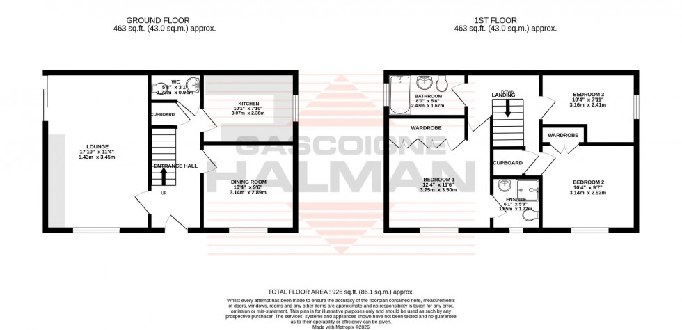 Floorplan for Temple Road, Sale, M33