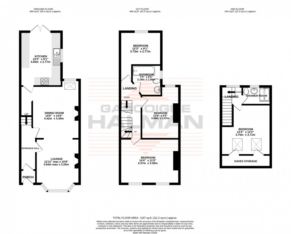 Floorplan for Meadows Road, Sale, M33