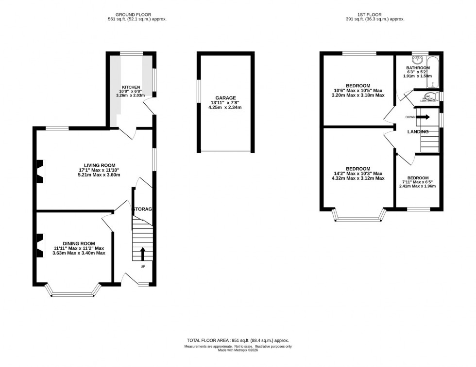 Floorplan for Fairfax Avenue, Timperley, WA15
