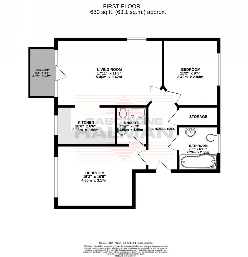 Floorplan for Waterside, Sale, M33