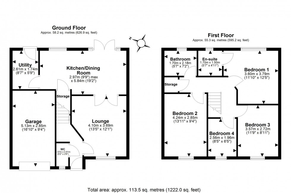 Floorplan for Waterside Drive, Frodsham, WA6