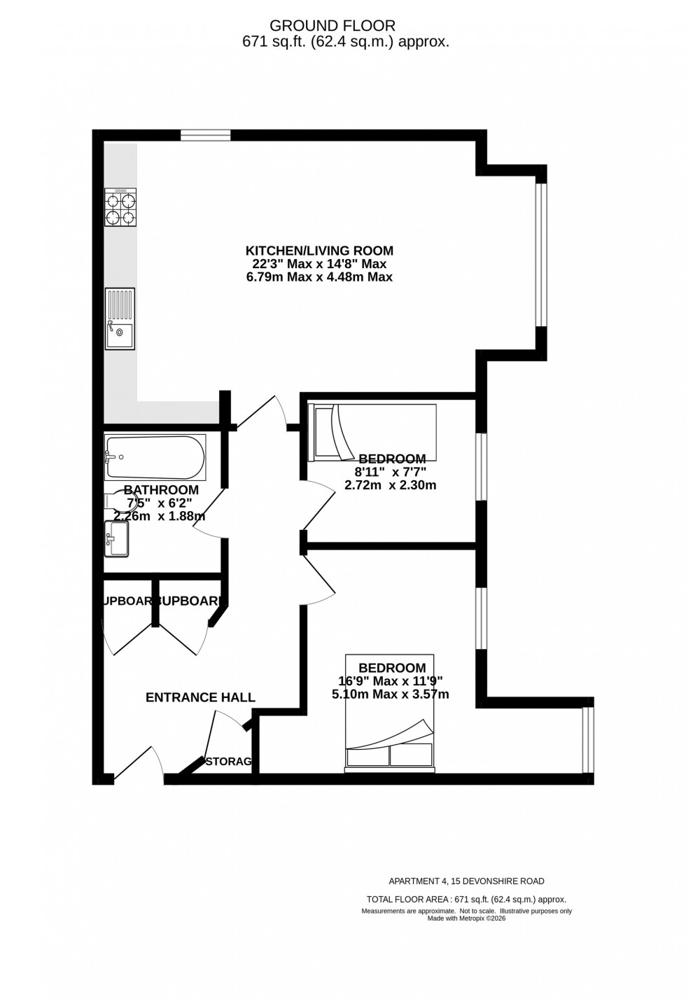 Floorplan for Devonshire Road, Broadheath, WA14