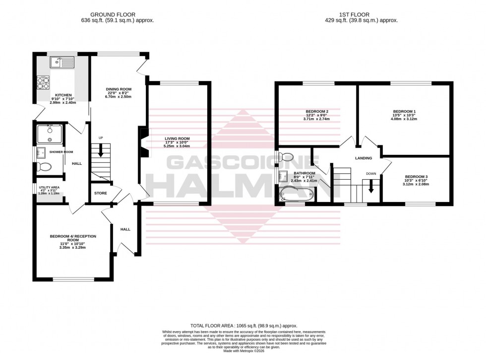 Floorplan for Queensway, Heald Green, SK8