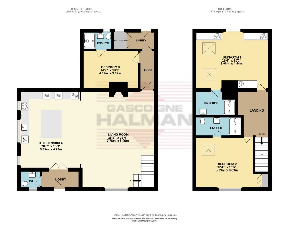 Floorplan for Church Walk, Glossop, SK13