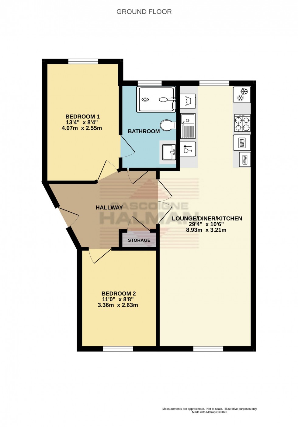 Floorplan for Samuel Wood Close, Glossop, SK13