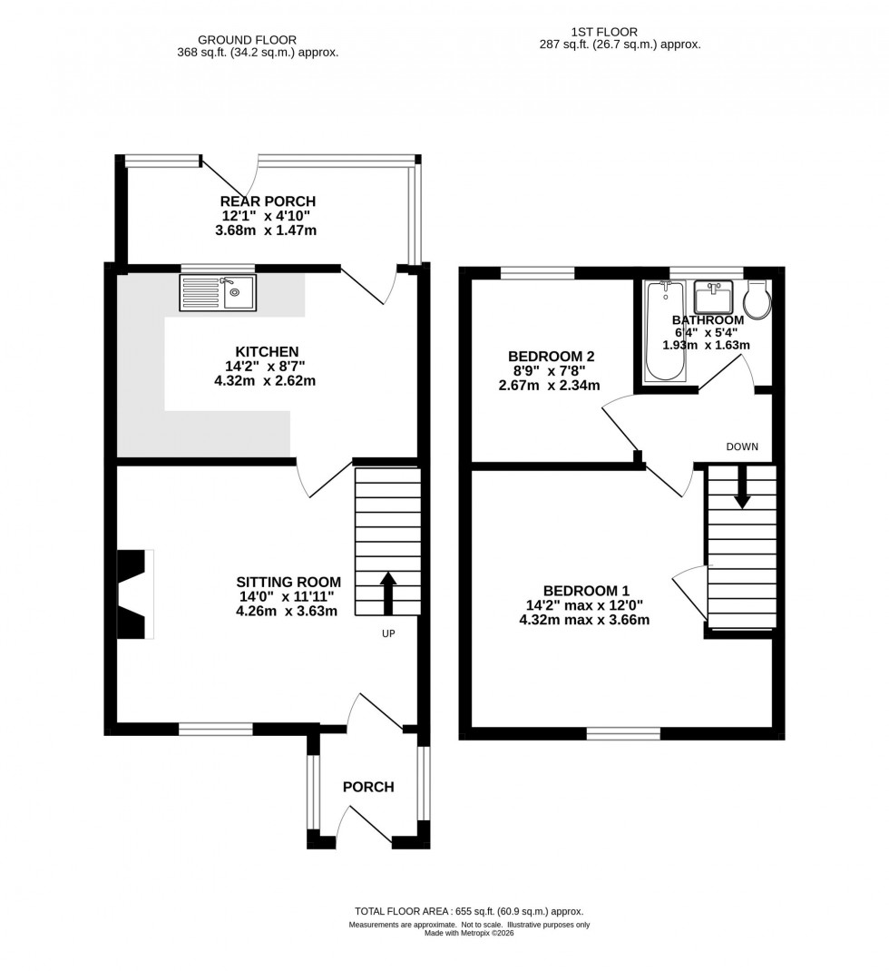 Floorplan for Buxton Road, Furness Vale, SK23